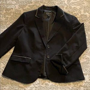 Jones NY casual cuff sleeve black blazer